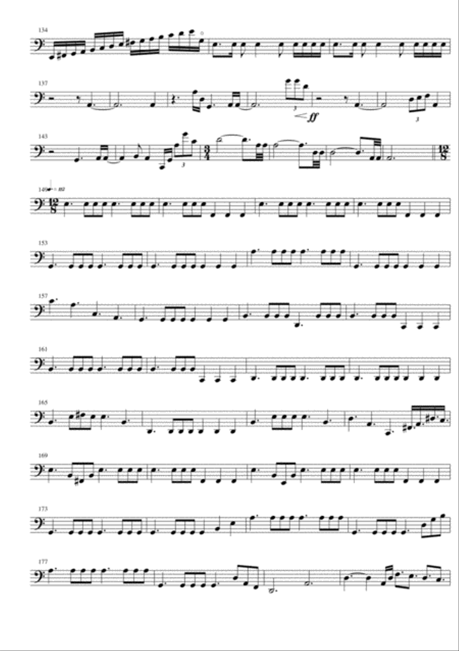 Mecuppatea ('Cello part) Mecuppatea ('Cello part) String Quartet scores gallery preview page 3