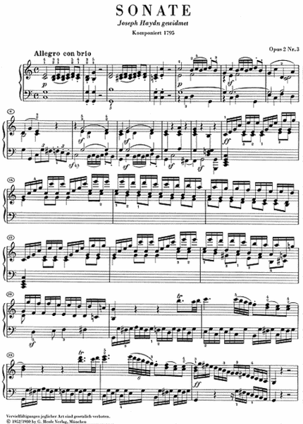 Piano Sonata No. 3 in C Major Op. 2, No. 3