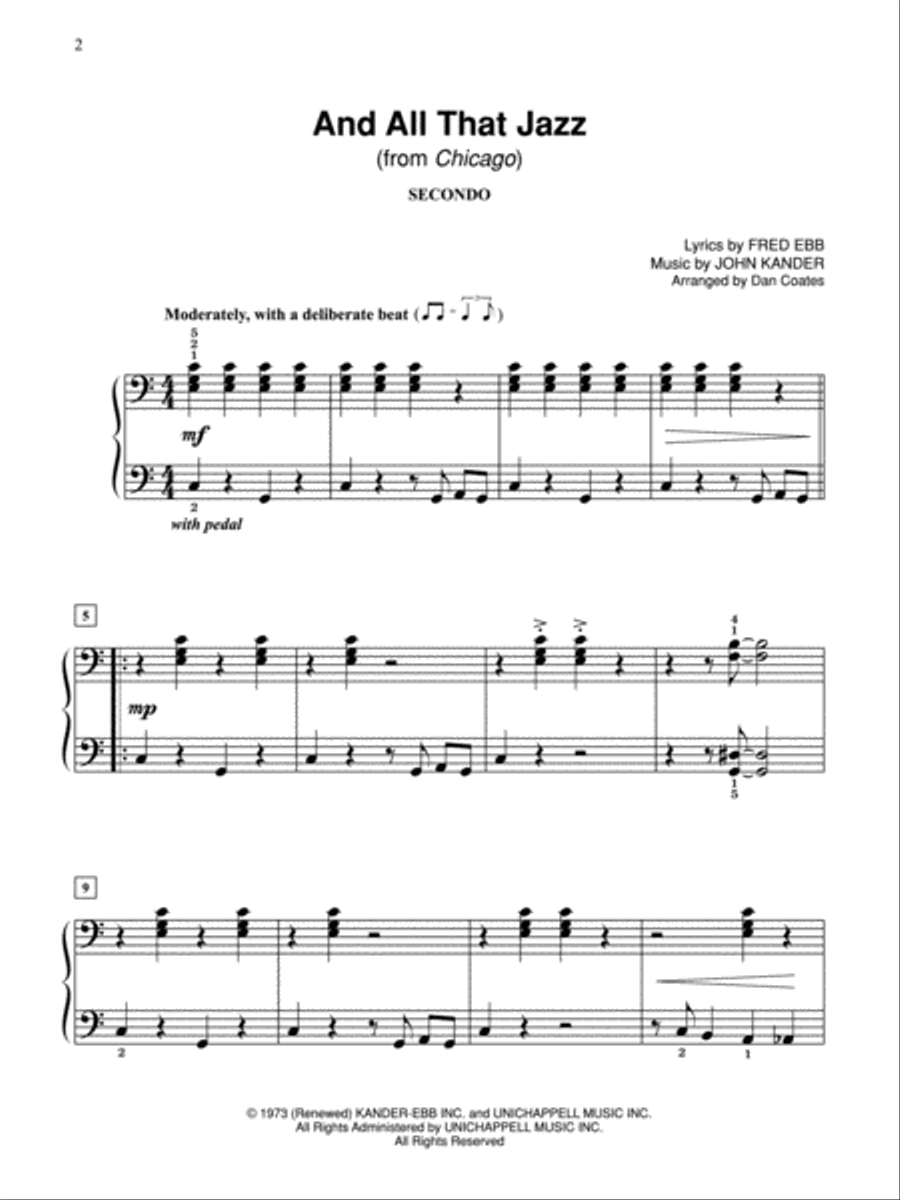 Dan Coates Popular Piano Library -- Duets from Broadway Small Ensemble scores gallery preview page 3