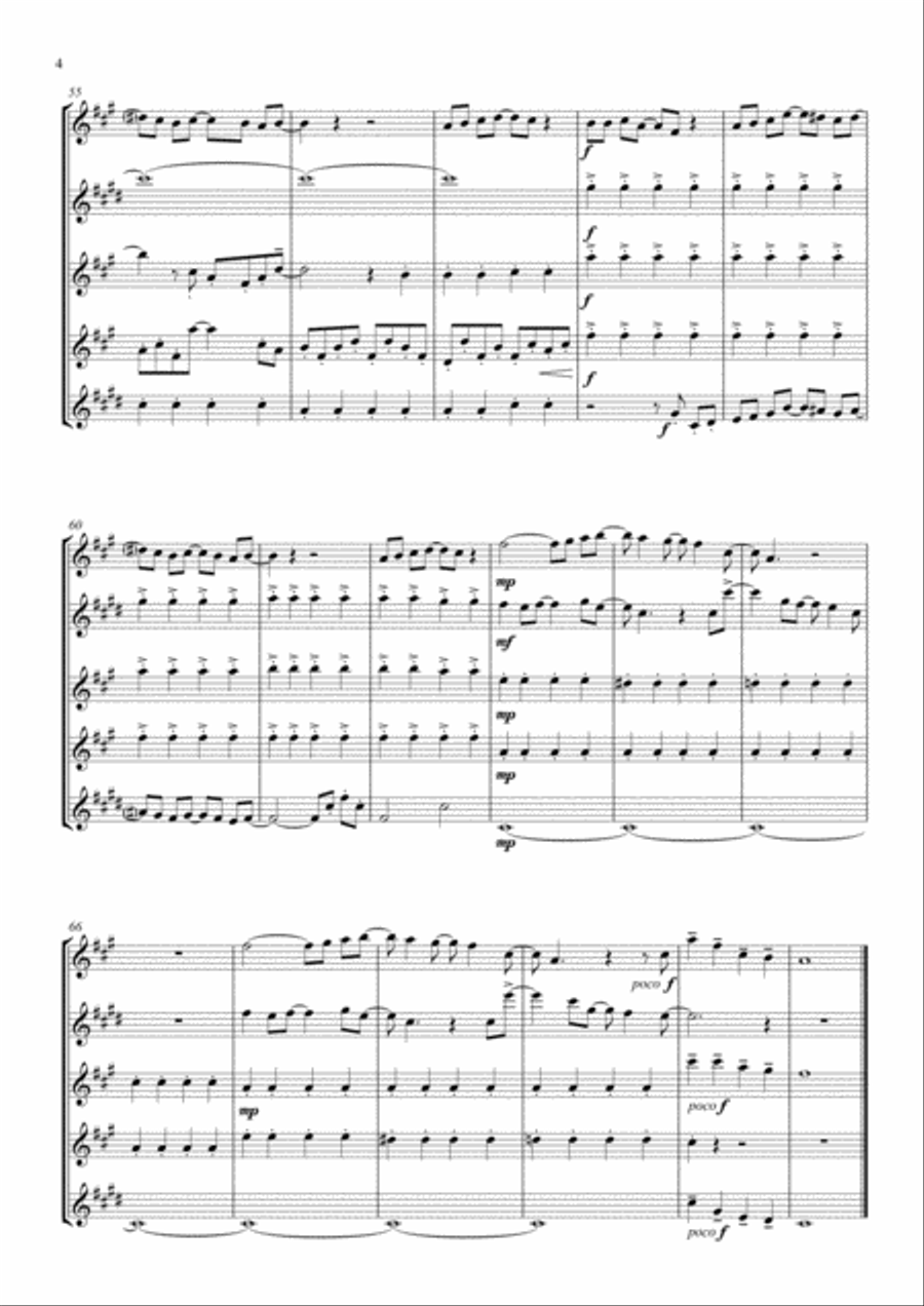 Eleanor Rigby Woodwind Quintet scores gallery preview page 4
