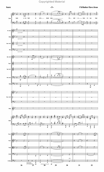 I'd Rather Have Jesus - Orchestral Score and CD with Printable Parts image number null