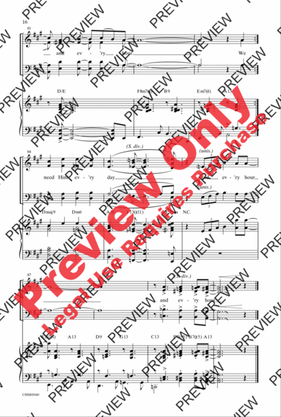 If We Ever Needed the Lord Before (We Sure Do Need Him Now) 4-Part scores gallery preview page 15