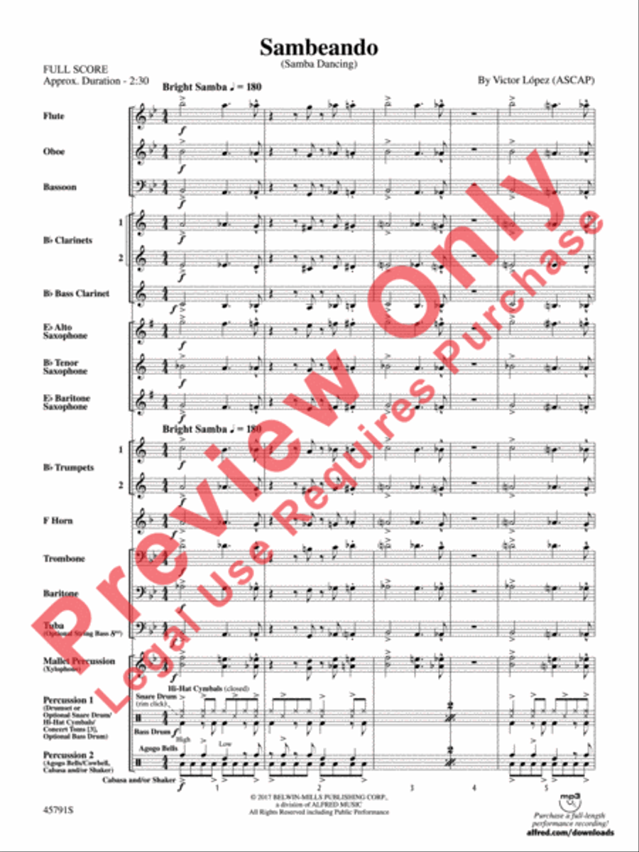 Sambeando Concert Band scores gallery preview page 4