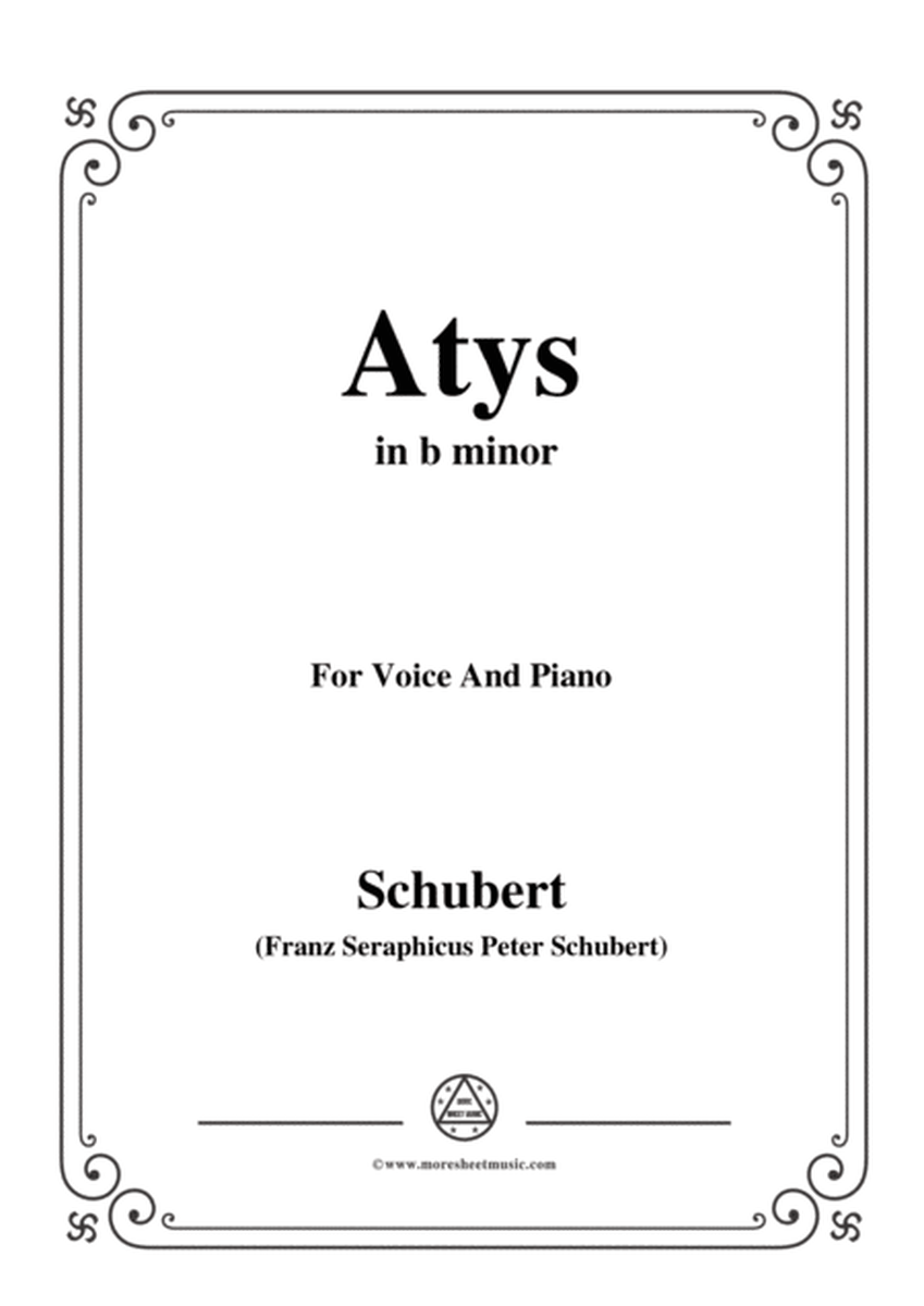Schubert-Atys,in b minor,for Voice and Piano image number null