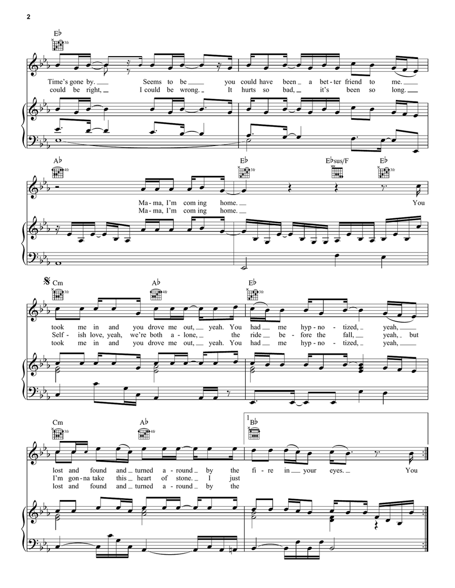 Mama, I'm Coming Home Mama, I'm Coming Home Piano, Vocal, Guitar scores gallery preview page 2