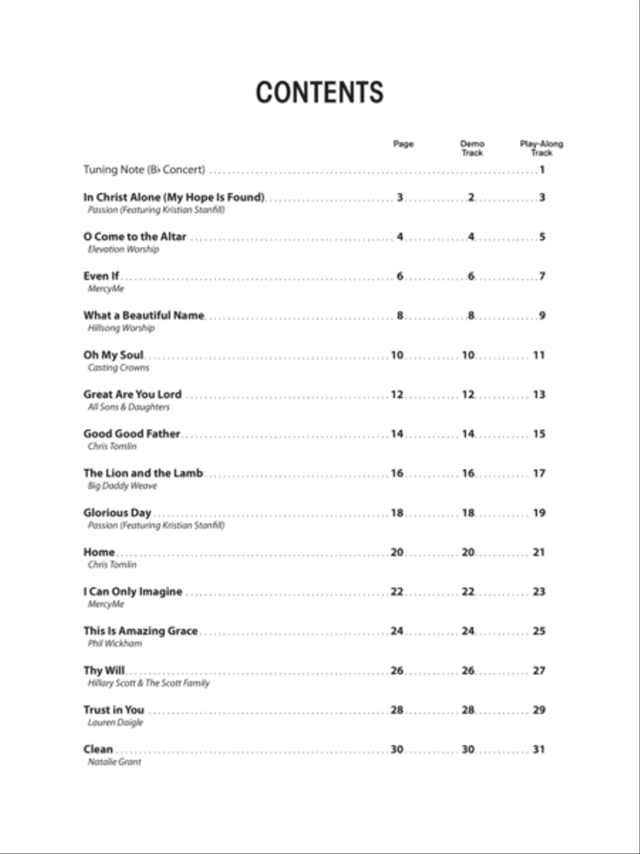 Top Christian Hits Instrumental Solos Trumpet Solo scores gallery preview page 2