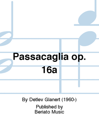 Book cover for Passacaglia op. 16a
