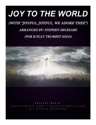 Book cover for Joy To The World (with "Joyful, Joyful, We Adore Thee") (for Bb-Trumpet solo and Piano)