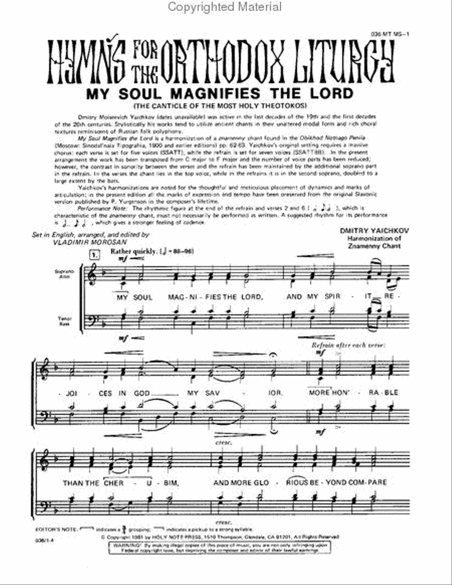 My Soul Magnifies the Lord 4-Part scores gallery preview page 2