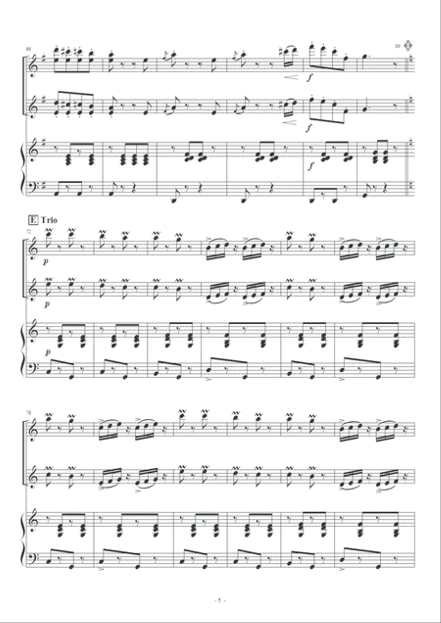 Tritsch Tratsch Polka / Johann Strauss II Percussion Ensemble scores gallery preview page 6