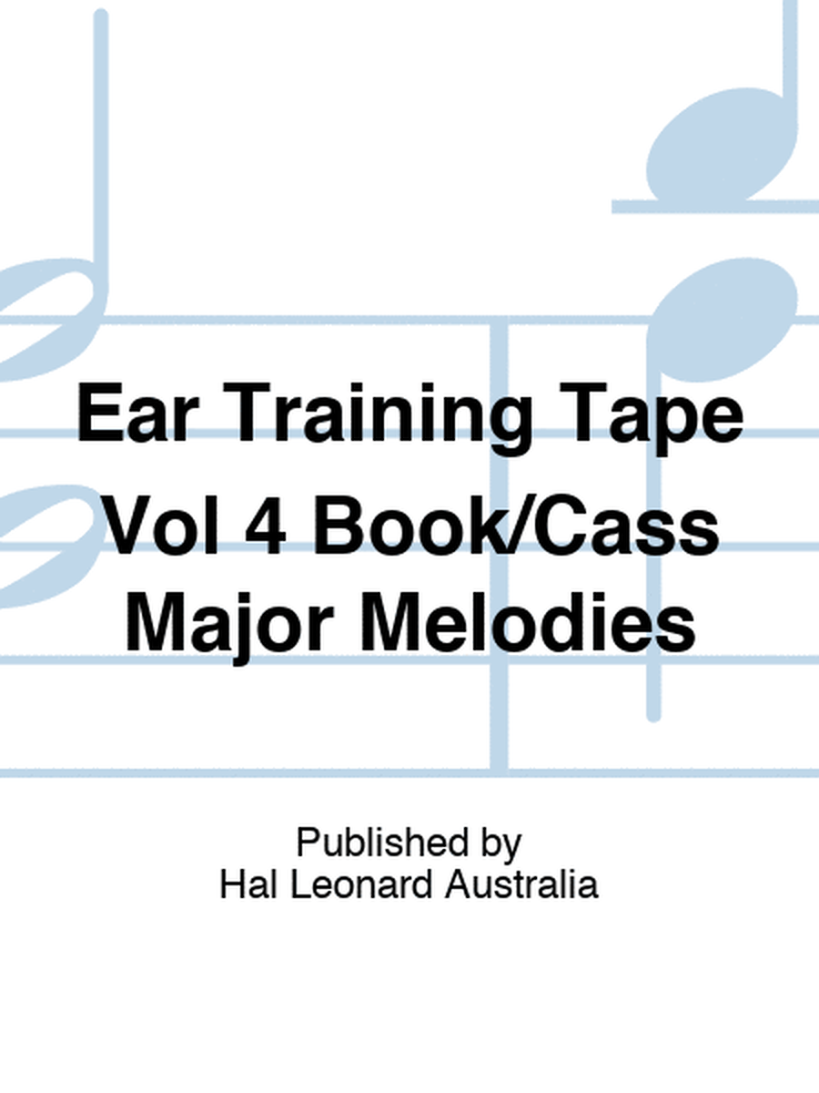 Ear Training Tape Vol 4 Book/Cass Major Melodies