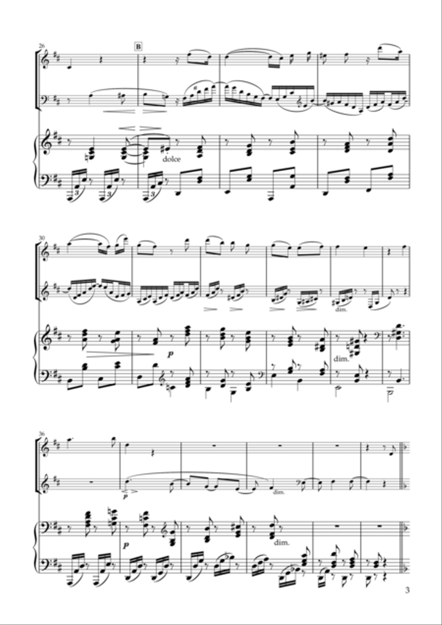 'Gestillte Sehnsucht' Zwei Gesänge, Op.91-1 for Violin, Viola & Piano Viola scores gallery preview page 3