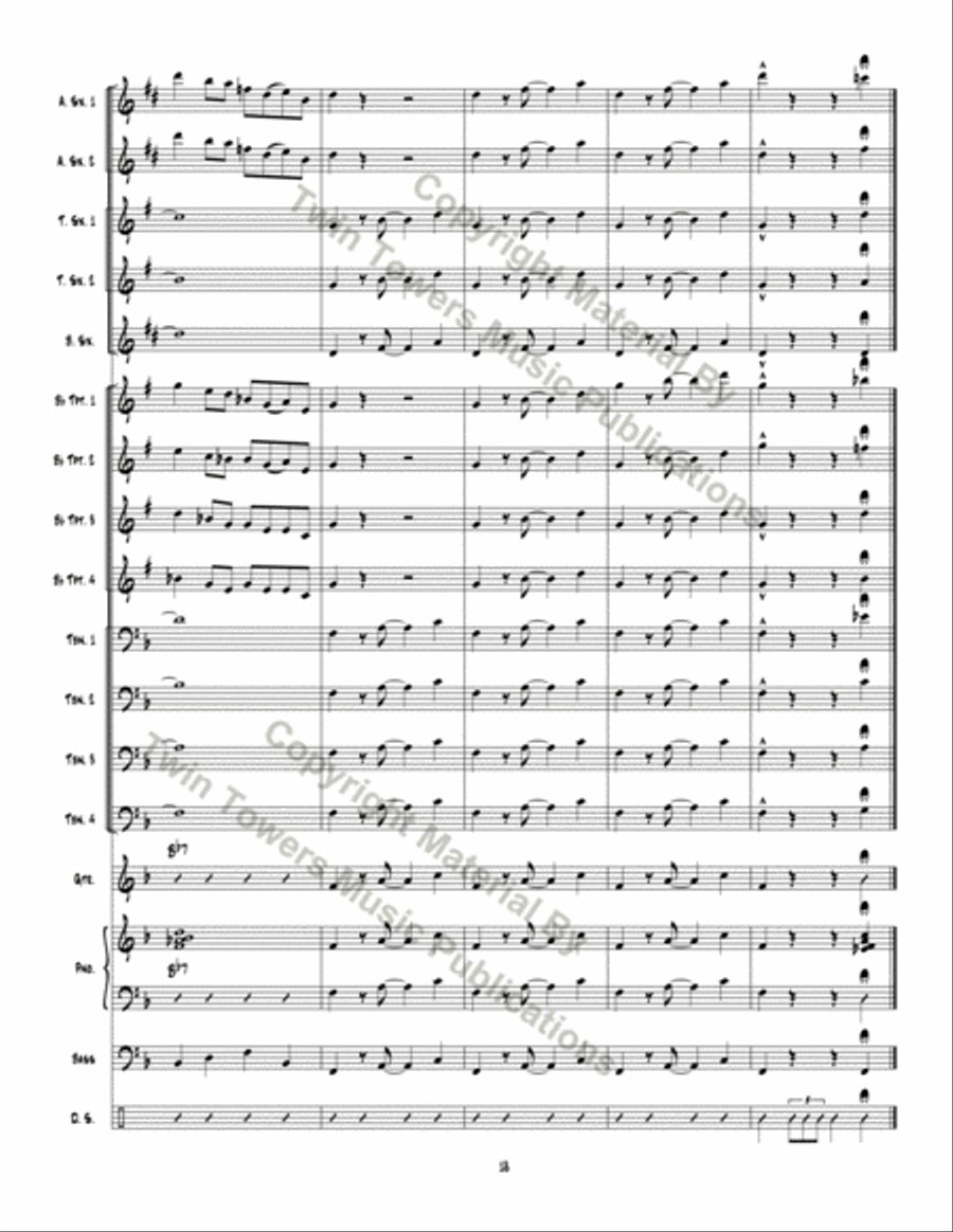Big Red Rooster Jazz Ensemble scores gallery preview page 19