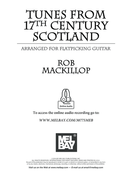 Tunes from 17th Century Scotland Arranged for Flatpicking Guitar
