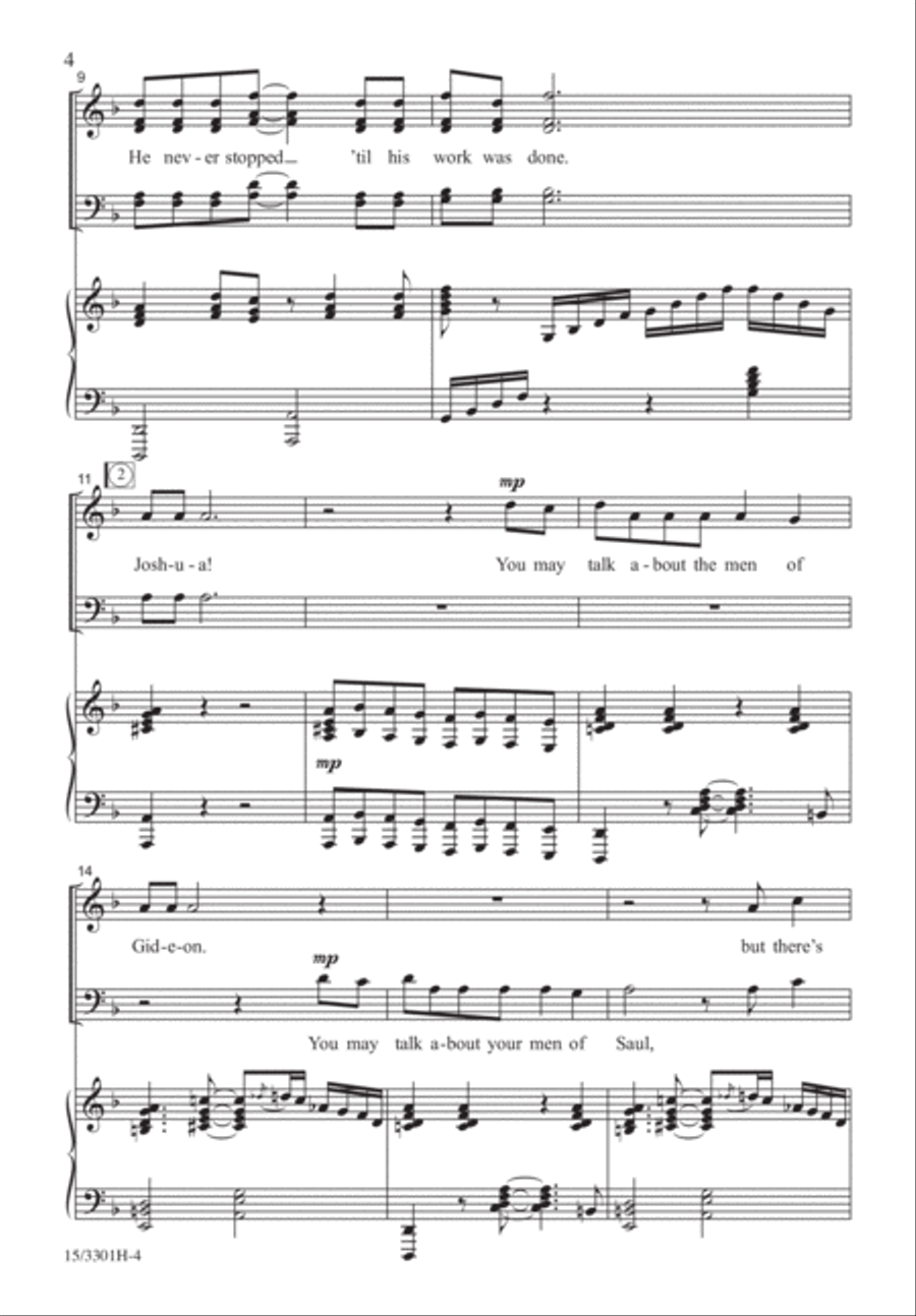 Joshua Fit the Battle of Jericho 4-Part scores gallery preview page 3