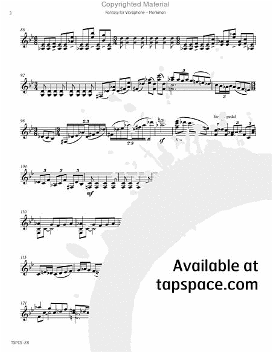 Fantasy for Vibraphone Vibraphone scores gallery preview page 7
