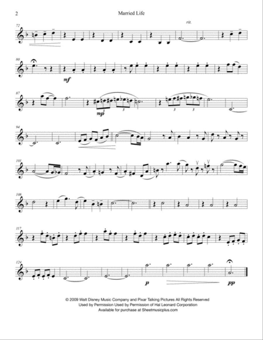 Married Life String Quartet scores gallery preview page 4