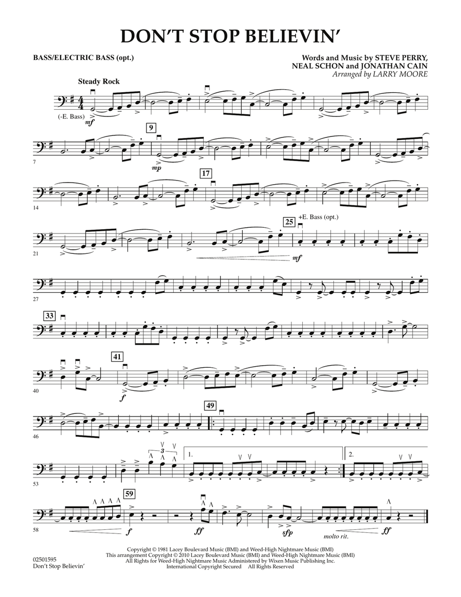 Don't Stop Believin' - Bass Orchestra scores gallery preview page 1