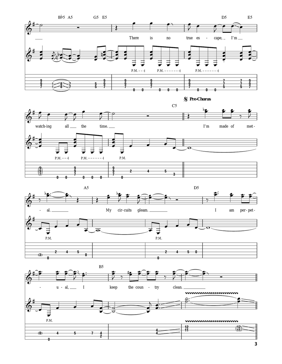 Electric Eye Electric Guitar scores gallery preview page 3