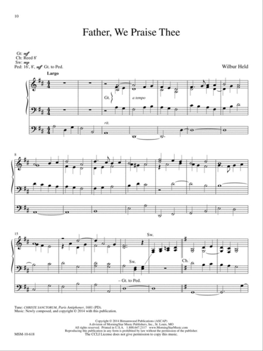 New Every Morning: Six Settings of Morning Hymns for Organ Organ Solo scores gallery preview page 5