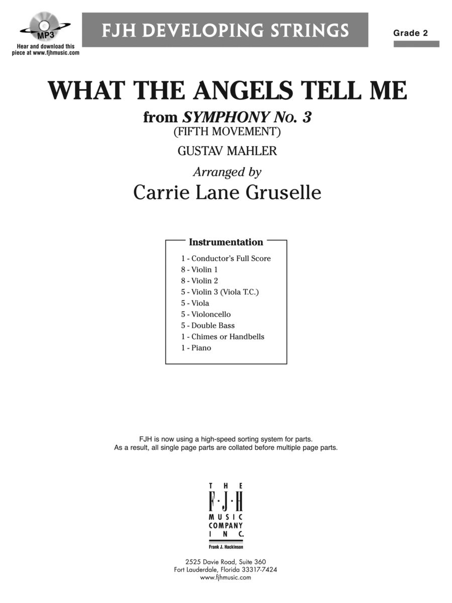 What the Angels Tell Me: Score String Orchestra scores gallery preview page 1