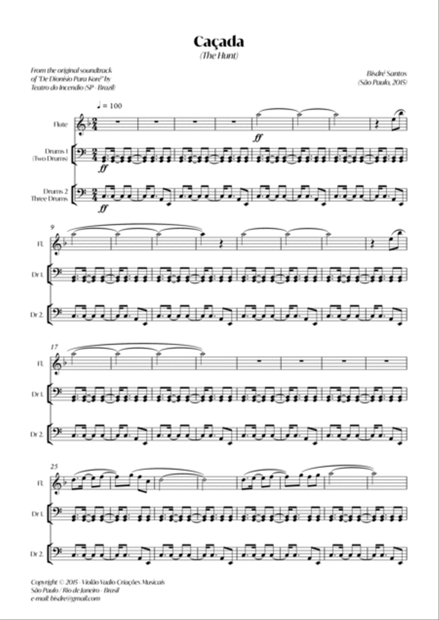 The Hunt (from Dionysus to Koré) Flute scores gallery preview page 2