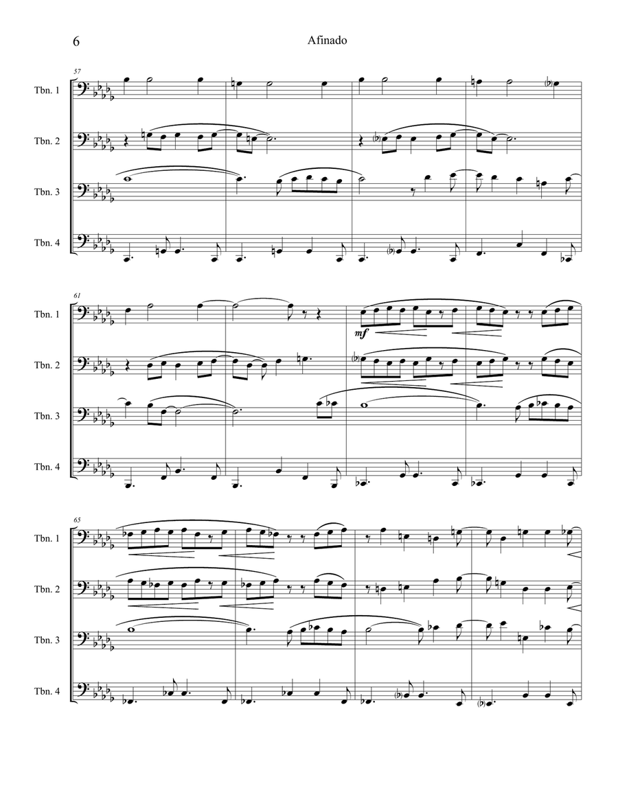 Afinado Afinado Brass Quartet scores gallery preview page 6