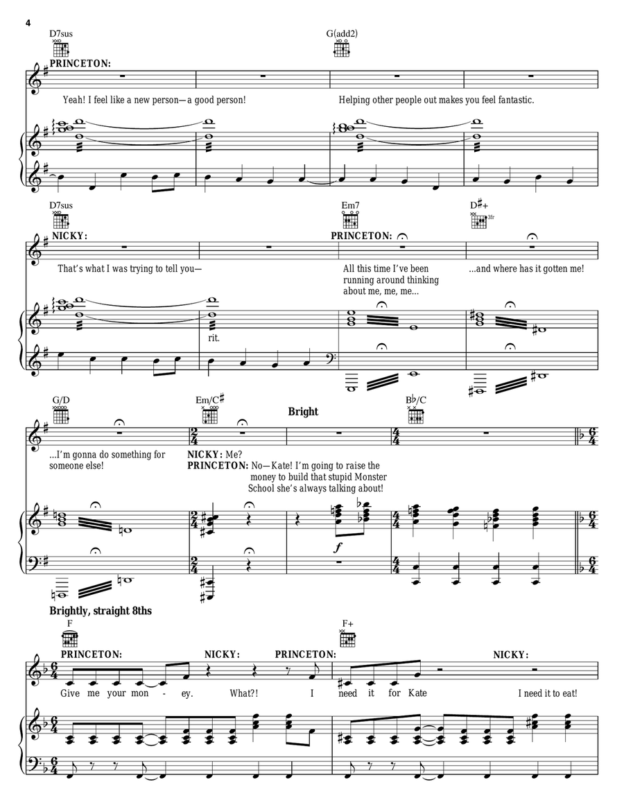 The Money Song (from Avenue Q) Piano, Vocal, Guitar scores gallery preview page 4