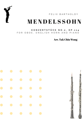 Book cover for Konzertstück No.2, Op.114 arranged for Oboe, English Horn and piano