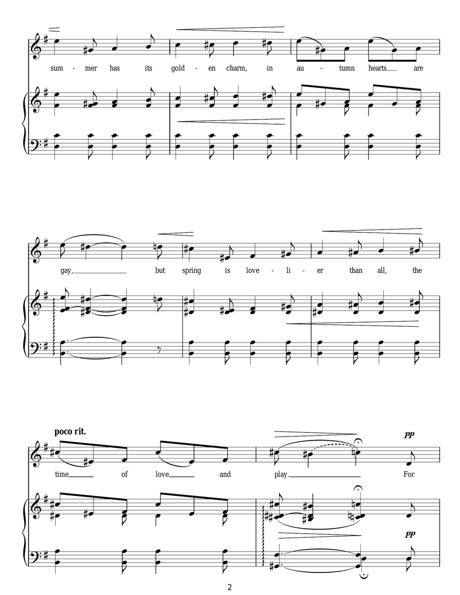 The First Primrose (Mit Einer Primula Veris) Piano, Vocal scores gallery preview page 2