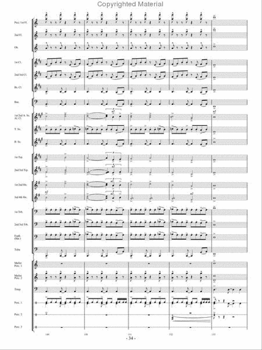 In Pursuit of Troy Concert Band - Sheet Music page 32