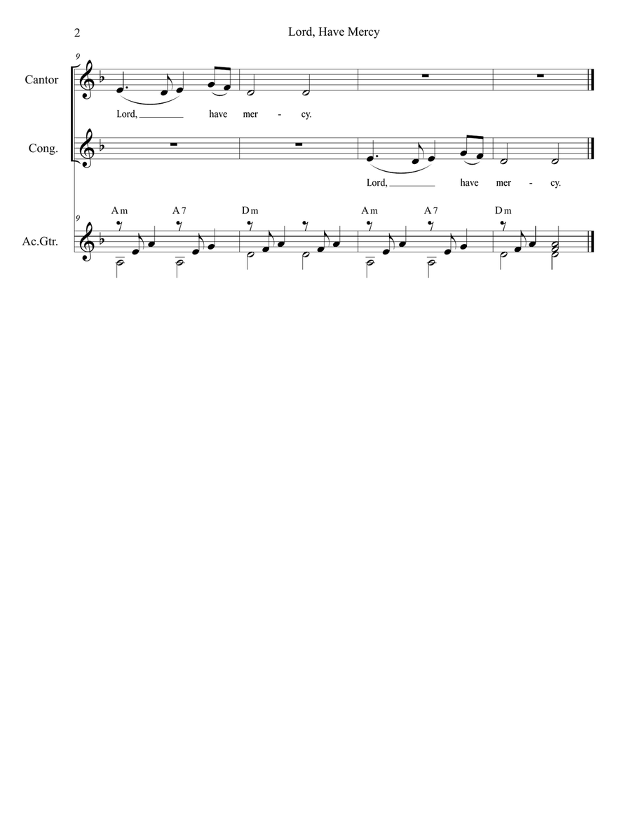Mass Of Saint Francis (Full Score) Unison Choir scores gallery preview page 3