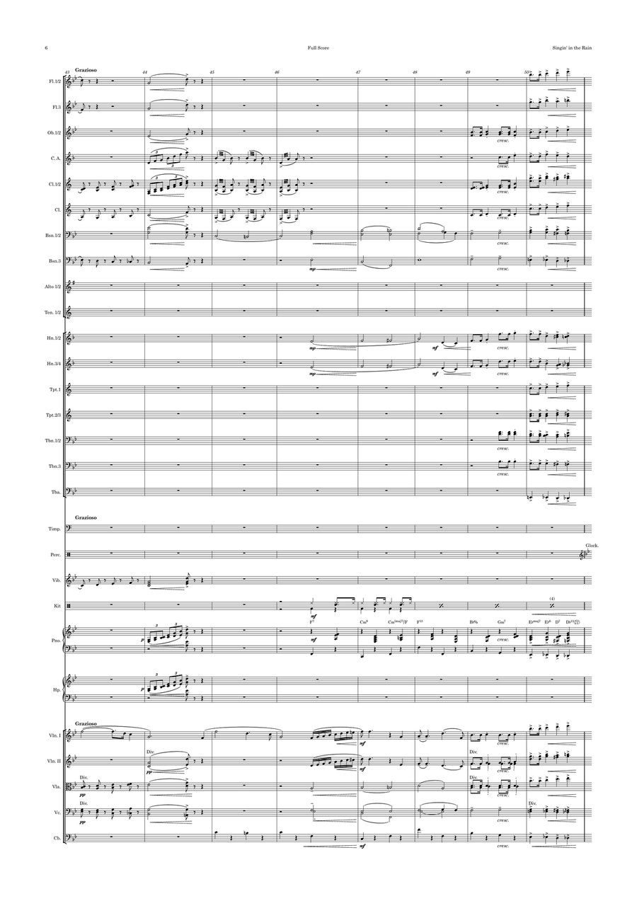 Singin' In The Rain Singin' In The Rain Full Orchestra scores gallery preview page 6