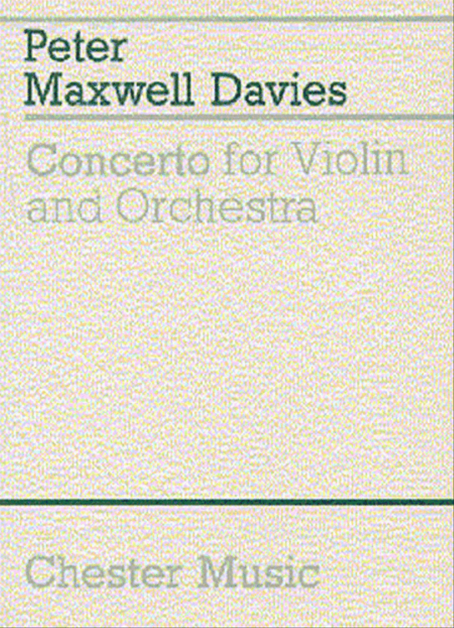 Peter Maxwell Davies: Concerto For Violin And Orchestra (Miniature Score) Orchestra scores gallery preview page 1