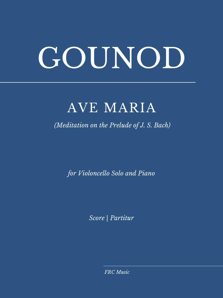 Ave Maria - Gounod (for Violoncello Solo and Piano) Piano scores gallery preview page 1