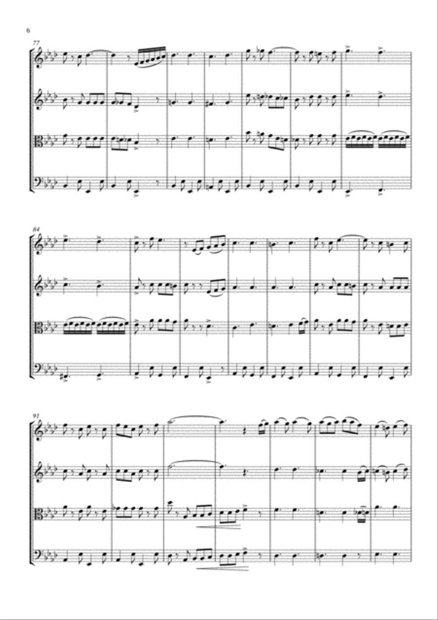 The Teddy Bears' Picnic - String Quartet String Quartet scores gallery preview page 6