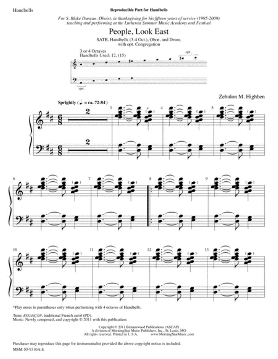 People, Look East Choir scores gallery preview page 1