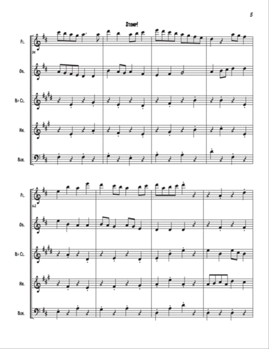 Two Folk Dances Two Folk Dances Woodwind Quintet scores gallery preview page 6