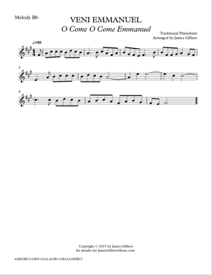 VENI EMMANUEL (O Come, O Come, Emmanuel) Small Ensemble scores gallery preview page 5