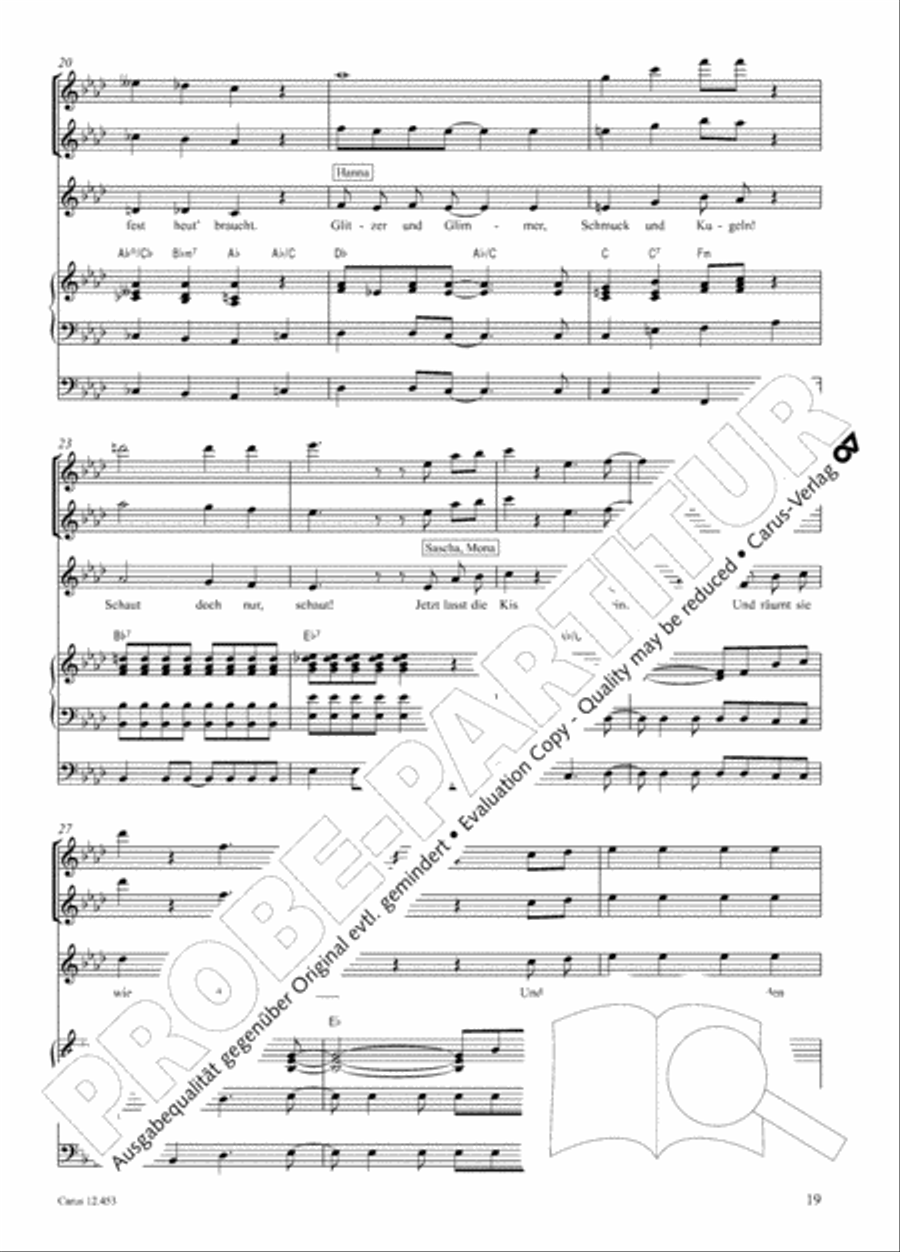 Die Weihnachtskiste. Ein Musical zur Weihnachtszeit Children's Choir scores gallery preview page 20