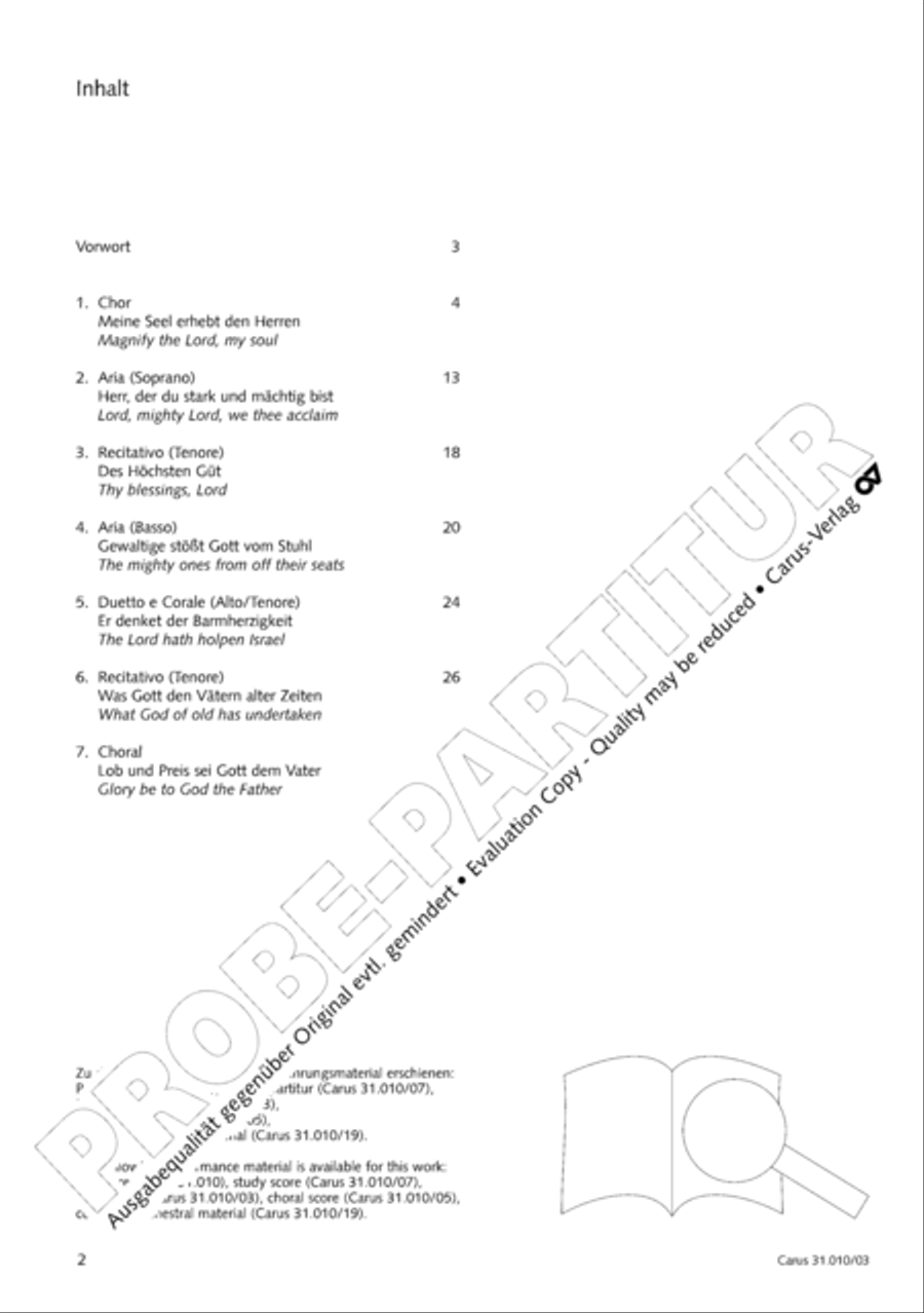 Magnify the Lord, my soul (Meine Seel erhebt den Herren) 4-Part scores gallery preview page 3