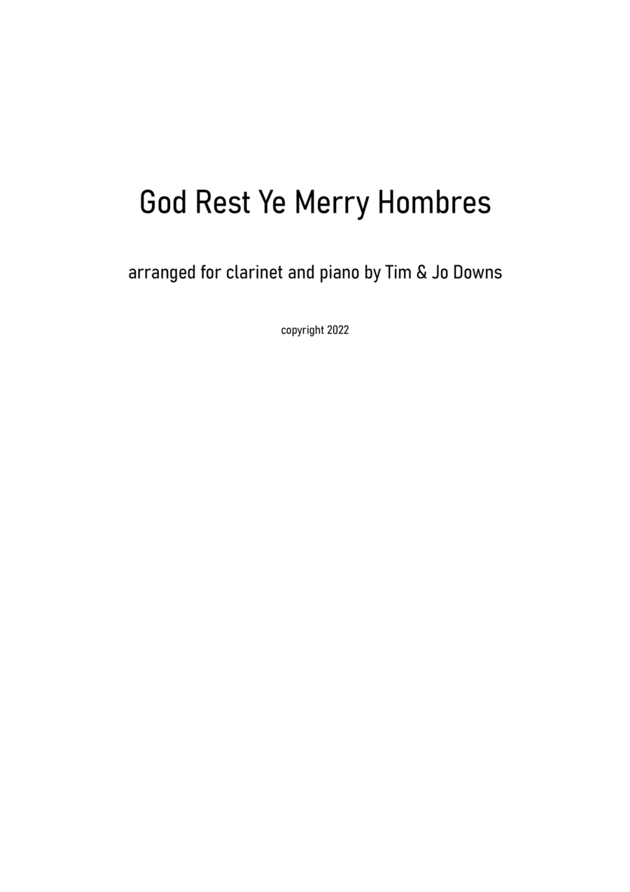 God Rest Ye Merry Gentlemen (Latin jazz style) God Rest Ye Merry Gentlemen (Latin jazz style) B-Flat Clarinet scores gallery preview page 1