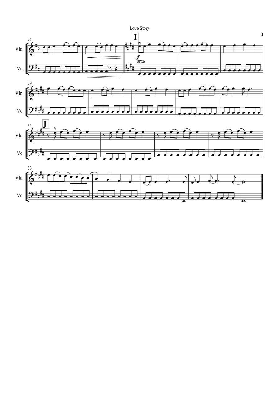 Love Story String Duet scores gallery preview page 4