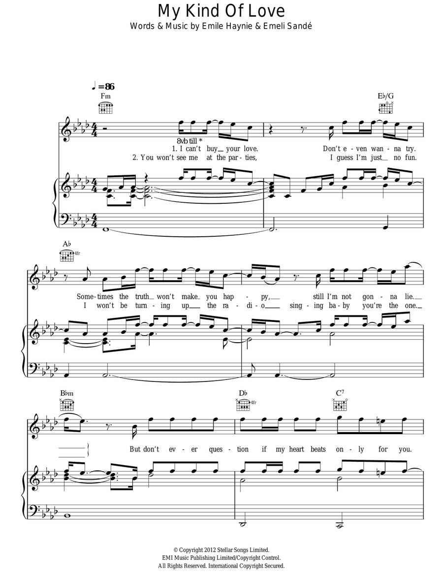 My Kind Of Love My Kind Of Love Acoustic Guitar scores gallery preview page 1