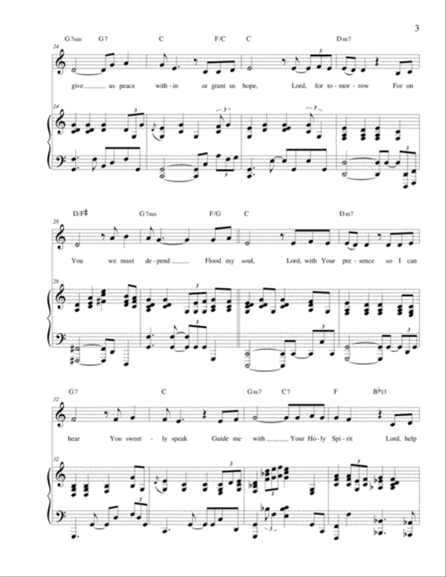 Flood My Soul Lord With Your Presence Piano, Vocal, Guitar scores gallery preview page 3