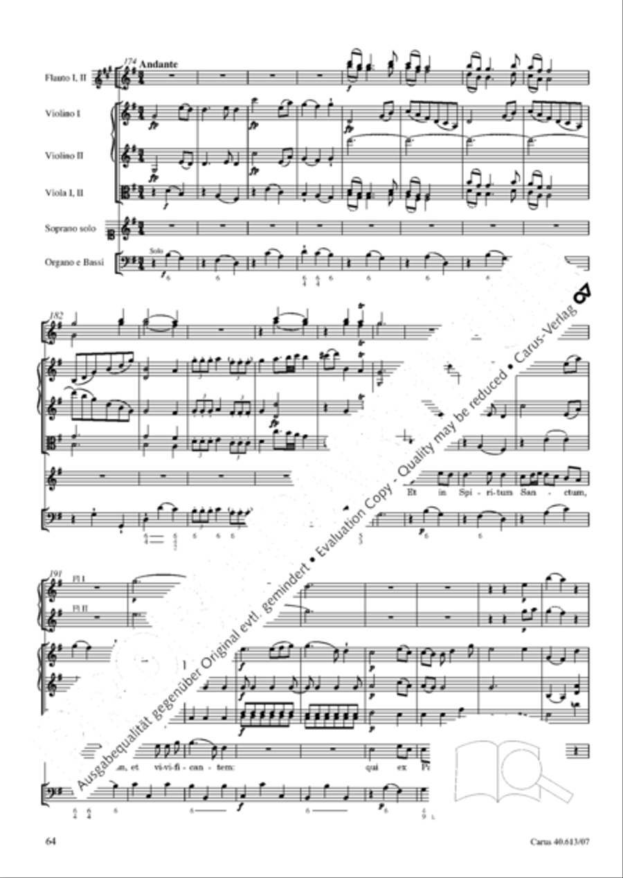 Mass in C (Missa in C) 4-Part scores gallery preview page 71