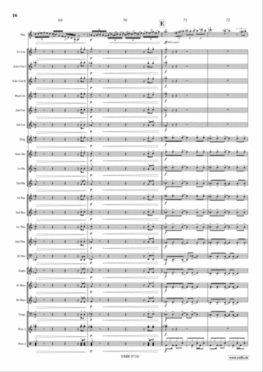Concertino in Blue Brass Band scores gallery preview page 16