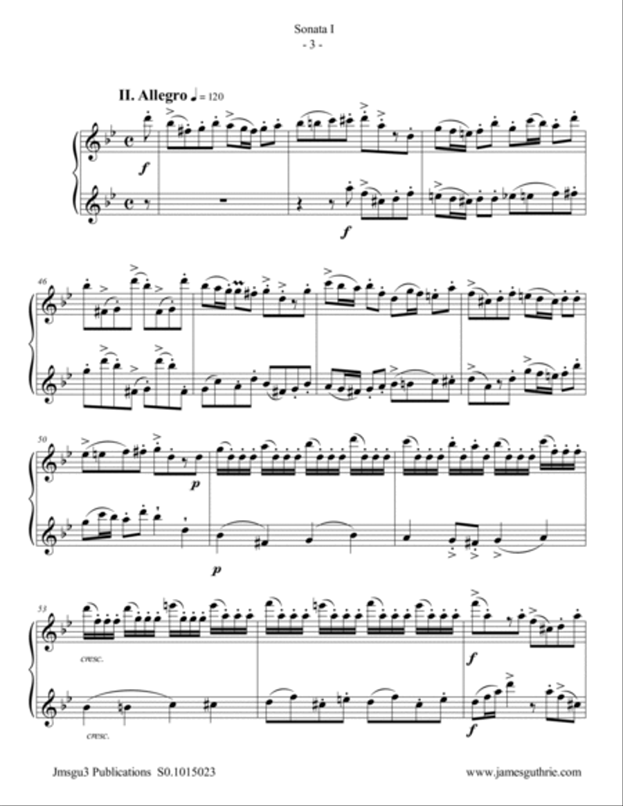 Handel: Sonata No. 1 for Alto Flute Duo Flute Duet scores gallery preview page 3