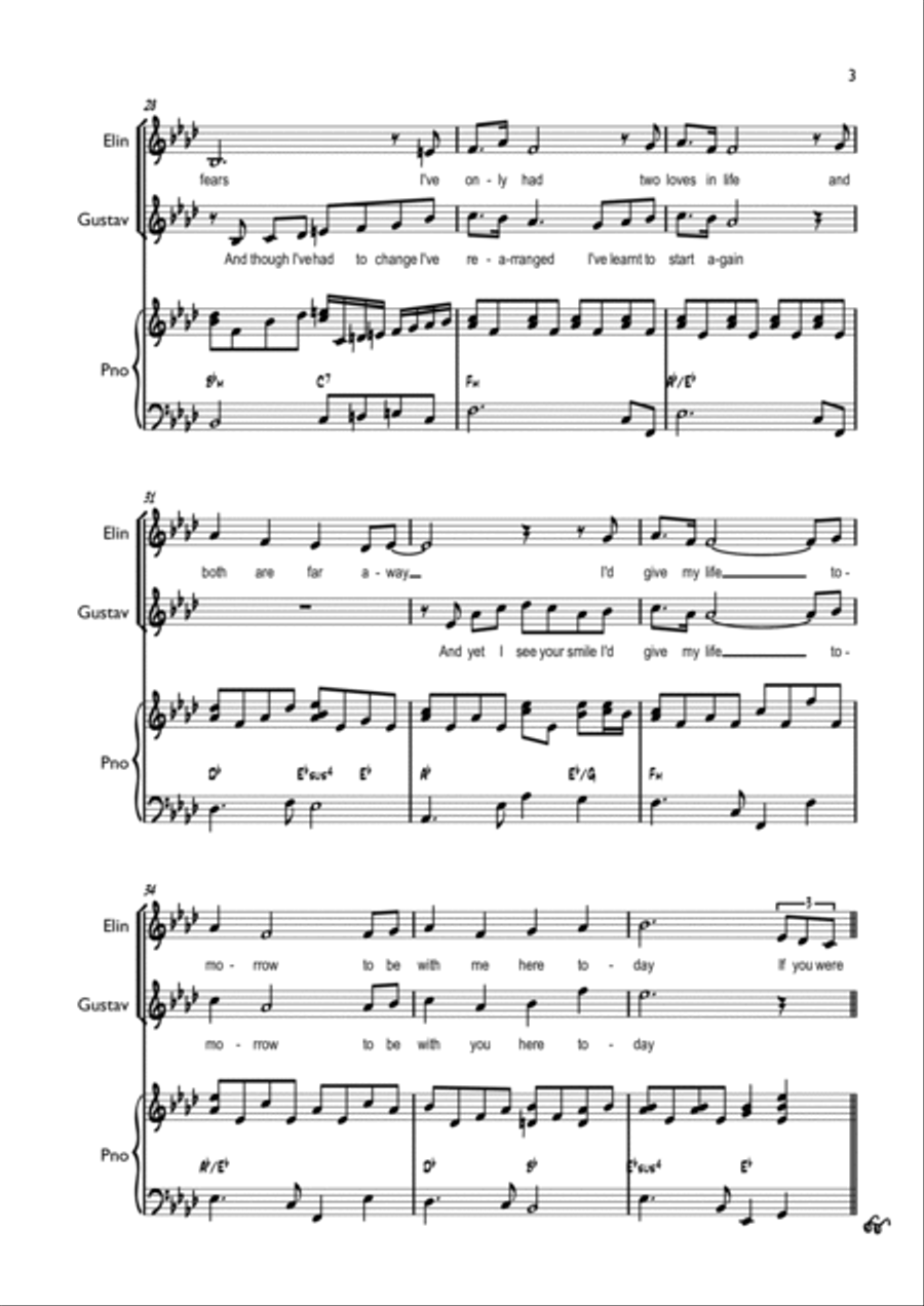 Trio (from the musical 'Berlin') Piano, Vocal, Guitar scores gallery preview page 3