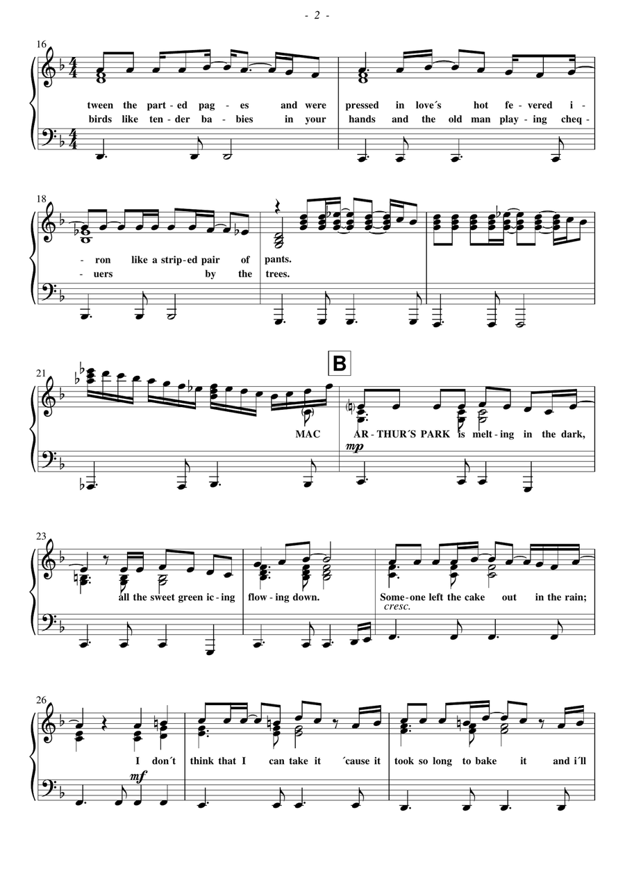 Macarthur Park Voice scores gallery preview page 2